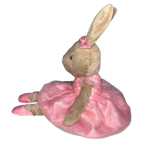 Spark Create Imagine Ballerina Bunny Rabbit Plush Pink Tutu Rattle Baby Toy 16in - Picture 2 of 7